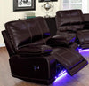 Galaxy Home Electron Power Recliner Chair in Brown GHF-808857873125
