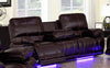 Galaxy Home Electron Power Recliner Sofa in Brown GHF-808857924131