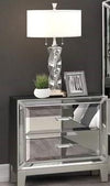 Galaxy Home Harmony 2 Drawer Nightstand in Silver GHF-808857882943