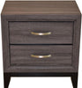 Galaxy Home Hudson 2 Drawer Nightstand in Foil Grey GHF-808857696809