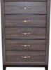 Galaxy Home Hudson 5 Drawer Chest in Foil Grey GHF-808857594679