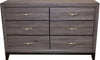 Galaxy Home Hudson 6 Drawer Dresser in Foil Grey GHF-808857665805