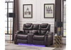 Galaxy Home Lexus Power Reclining Loveseat in Brown GHF-808857855565