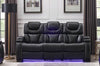 Galaxy Home Lexus Power Reclining Sofa in Black GHF-808857586216