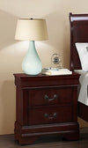 Galaxy Home Louis Phillipe 2 Drawer Nightstand in Cherry GHF-808857644695