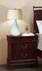 Galaxy Home Louis Phillipe 2 Drawer Nightstand in Cherry GHF-808857644695