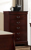 Galaxy Home Louis Phillipe 5 Drawer Chest in Cherry GHF-808857729255