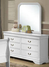Galaxy Home Louis Phillipe 6 Drawer Dresser in White GHF-808857521040