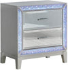 Galaxy Home Luxury 2 Drawer Nightstand in Silver GHF-808857956637