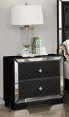 Galaxy Home Madison 2 Drawer Nightstand in Black GHF-808857503305