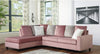 Galaxy Home Martha Reversible Sectional Sofa in Pink GHF-808857602206