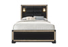 BLAKE BLACK QUEEN BED WITH LAMPS image