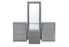YLIME SMOOTH SILVER VANITY WITH LED
