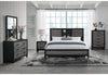 LISBON GREY/BLACK BOOKCASE FULL BED GROUP