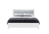 LUCCIA WHITE KING BED WITH LED, DRESSER, MIRROR, NIGHTSTAND