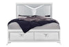 ROMO WHITE KING BED WITH LED image