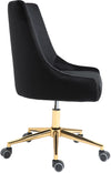 Karina Black Velvet Office Chair