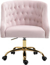 Arden Pink Velvet Office Chair