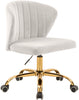 Finley Cream Velvet Office Chair image