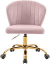 Finley Pink Velvet Office Chair