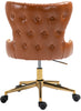 Hendrix Cognac Faux Leather Office Chair
