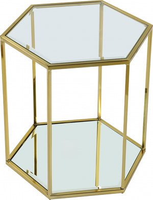 Sei Brushed Gold End Table image
