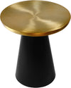 Martini Brushed Gold/Matte Black End Table