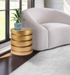 Levels Brushed Gold End Table