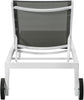 Nizuc Grey Mesh Waterproof Fabric Outdoor Patio Aluminum Mesh Chaise Lounge Chair