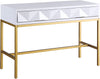 Pandora White Laquer with Gold Console Table image