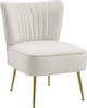 Tess Cream Velvet Accent Chair image