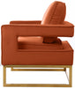 Noah Cognac Velvet Accent Chair