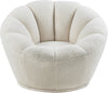 Dream White Faux Sheepskin Fur Accent Chair