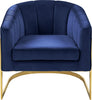 Carter Navy Velvet Accent Chair