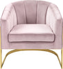 Carter Pink Velvet Accent Chair