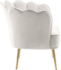 Jester Cream Velvet Accent Chair