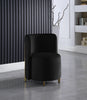 Rotunda Black Velvet Accent Chair