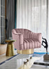 Farrah Pink Velvet Accent Chair
