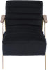 Woodford Black Velvet Accent Chair