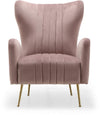 Opera Pink Velvet Accent Chair