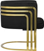 Rays Black Velvet Accent Chair