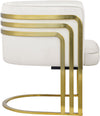 Rays Cream Velvet Accent Chair