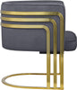 Rays Grey Velvet Accent Chair