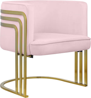 Rays Pink Velvet Accent Chair image