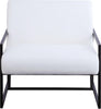 Industry White Faux Leather Accent Chair