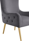 Alexander Grey Velvet Accent Chair