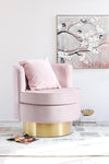 Kendra Pink Velvet Accent Chair