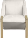 Rivet Cream Velvet Accent Chair