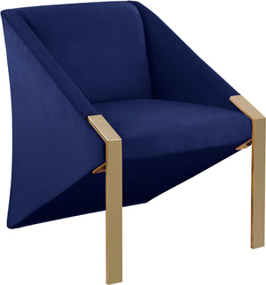 Rivet Navy Velvet Accent Chair image