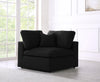 Serene Black Linen Fabric Deluxe Cloud Corner Chair